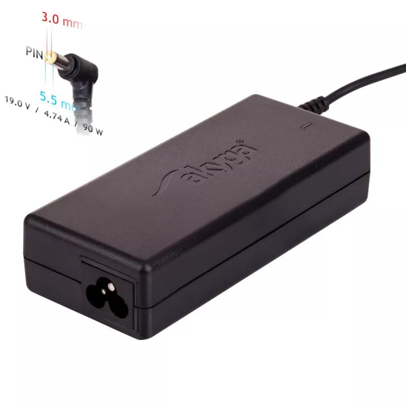 Akyga AK-ND-27 Laptop-Netzteil für Samsung, 90 W, 19 V, 4,74 A, 5,5 x 3,0 mm + Pin