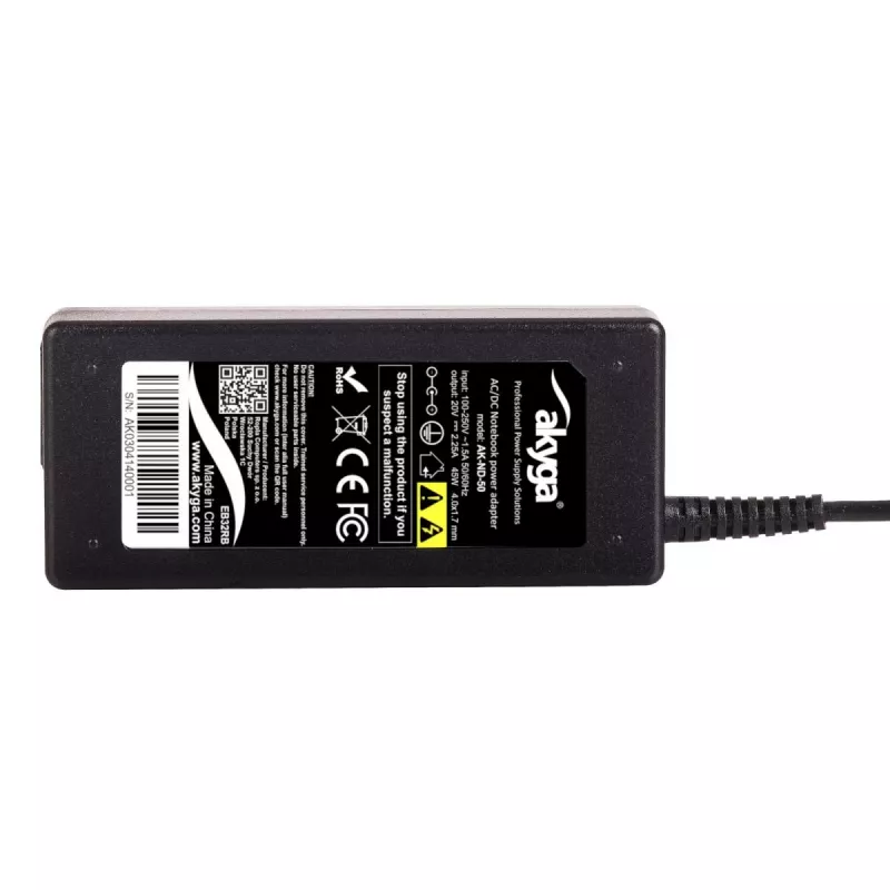 Akyga AK-ND-50 Notebook-Netzteil für Lenovo, 45 W, 20 V / 2,25 A, 4,0 x 1,7 mm