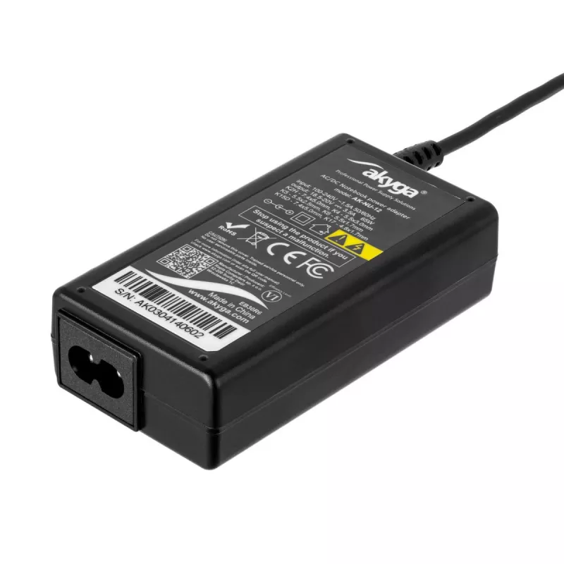 Akyga AK-NU-12 Universal-Notebook-Netzteil 65 W, 18,5–20 V, 6 Wechselstecker, schwarz