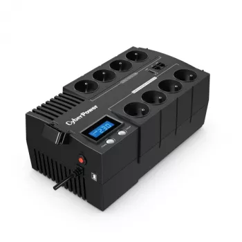 Unterbrechungsfreie Stromversorgung CYBERPOWER BR1000ELCD — Line-Interactive USV 1 kVA (600 W), 8x Typ E-Ausgänge, LCD, AVR, 4 ms Reaktionszeit