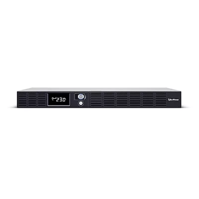 Unterbrechungsfreie Stromversorgung CYBERPOWER OR1000ERM1U — 1 kVA (600 W), Line-Interactive, Rackmount 1U, 6× C13-Ausgänge, LCD, Silber