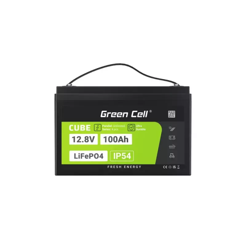 USV-Batterie Green Cell LFPGC12V100AH Lithium-Eisenphosphat 12,8V 100Ah