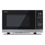 Sharp YC-PS204AE-S Mikrowelle, freistehend, 20 l, 700 W, 10 Leistungsstufen, halbdigitale Steuerung, silber