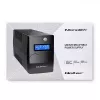 Qoltec Monolith 53979 USV, Line-Interactive, 850 VA / 480 W, 2 Schuko-Steckdosen, LCD, USB, RJ45