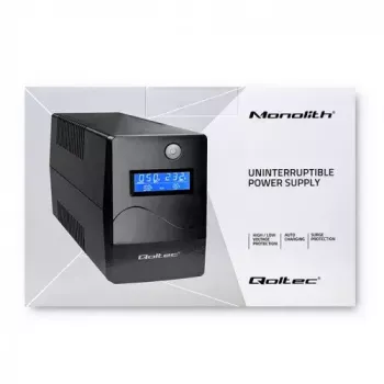 Unterbrechungsfreie Stromversorgung Qoltec Monolith 0,85 kVA 480 W 2 AC-Steckdosen