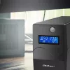 Qoltec Monolith 53979 USV, Line-Interactive, 850 VA / 480 W, 2 Schuko-Steckdosen, LCD, USB, RJ45