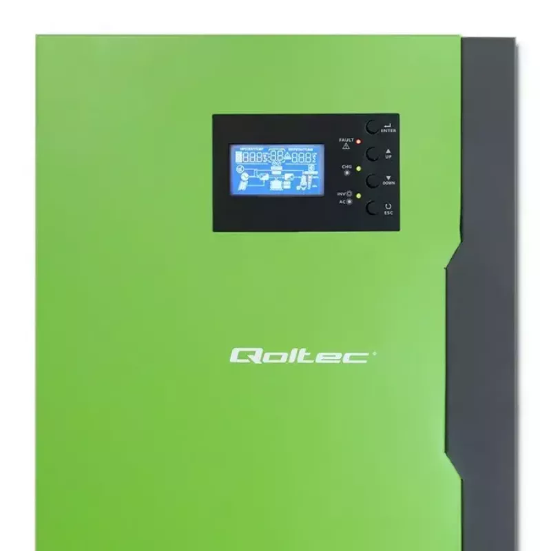 Qoltec 53886 Off-Grid-Hybrid-Solarwechselrichter, 3,5 kW, 100 A MPPT, 24 V, reine Sinuswelle
