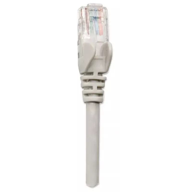 Intellinet 319768 Cat5e U/UTP Patchkabel, 3 m, RJ45-RJ45, CCA, PVC, vergoldete Kontakte, snagless, grau