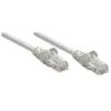 Intellinet 319768 Cat5e U/UTP Patchkabel, 3 m, RJ45-RJ45, CCA, PVC, vergoldete Kontakte, snagless, grau
