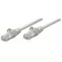 Intellinet 319768 Cat5e U/UTP Patchkabel, 3 m, RJ45-RJ45, CCA, PVC, vergoldete Kontakte, snagless, grau