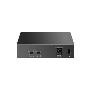 Unmanaged Switch TP-LINK LS105P, 5x Fast Ethernet (10/100) Ports, 4x PoE-Ports, 1 Gbit/s Switching-Kapazität, lüfterlos, schwarz