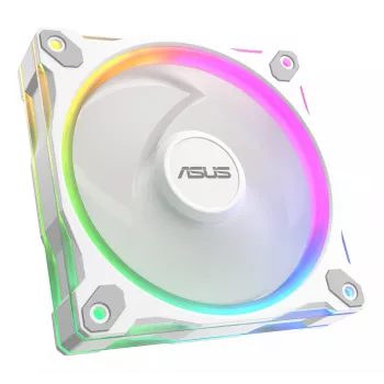 120-mm-PC-Lüfter ASUS Prime MR120 ARGB Reverse White – 1600 U/min, 58 CFM, PWM, Gleitlager