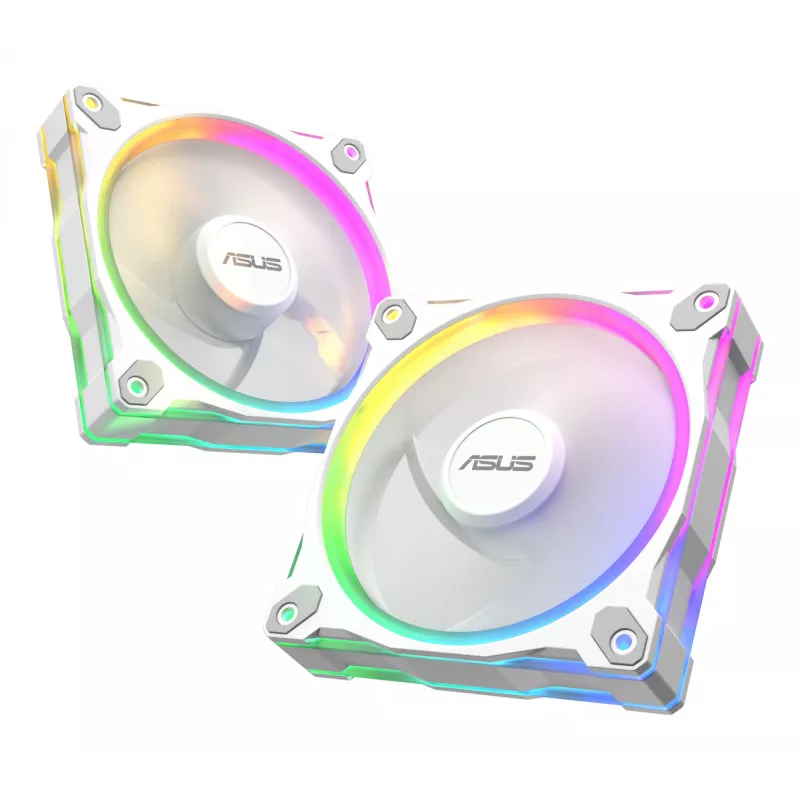 120-mm-PC-Lüfter ASUS Prime MR120 ARGB Reverse White – 1600 U/min, 58 CFM, PWM, Gleitlager