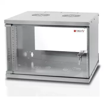 Techly Wall Rack Cabinet 19 6U prof. 450 Grau Assembled” I-CASE EL-1006G45
