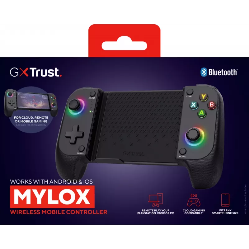 Trust GXT 735 Mylox Schwarz Bluetooth Gamepad Analogue / Digital Android, iOS
