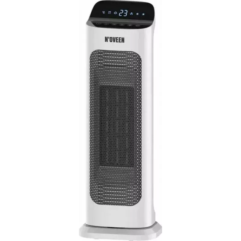 Elektrischer Keramikheizer NOVEEN PTC2000 — 2000 W, einstellbarer Thermostat, LED-Display, Timer, Fernbedienung, weiß