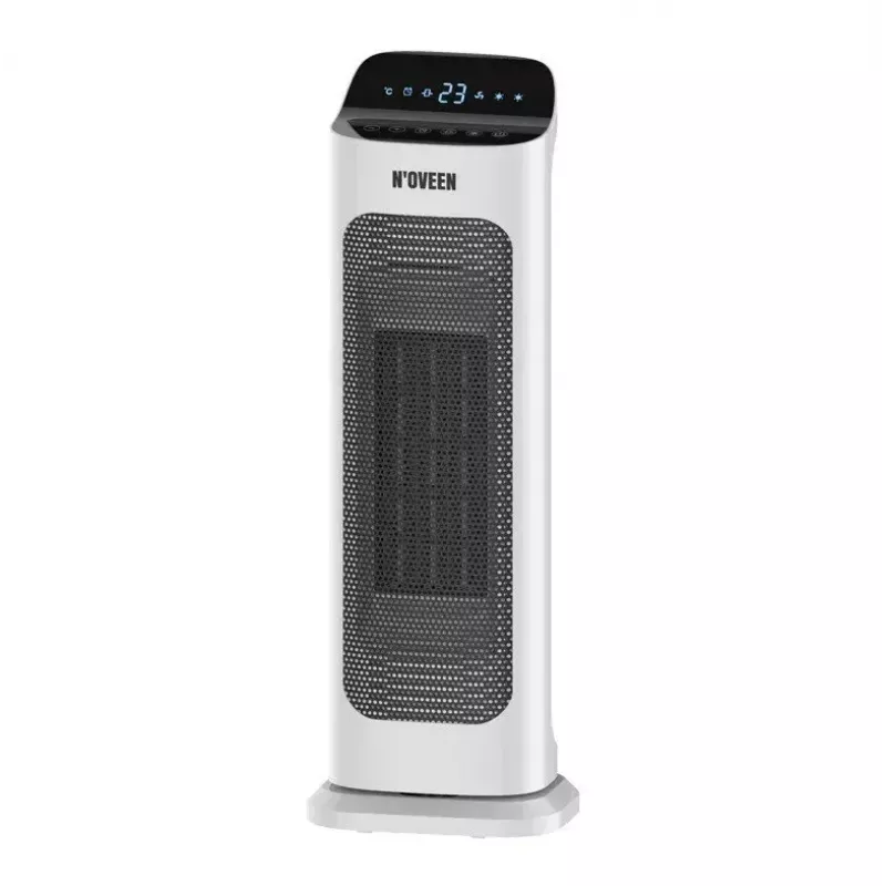 Elektrischer Keramikheizer NOVEEN PTC2000 — 2000 W, einstellbarer Thermostat, LED-Display, Timer, Fernbedienung, weiß