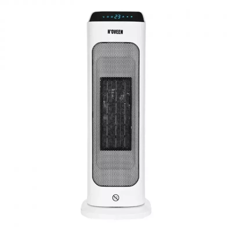 Elektrischer Keramikheizer NOVEEN PTC2000 — 2000 W, einstellbarer Thermostat, LED-Display, Timer, Fernbedienung, weiß