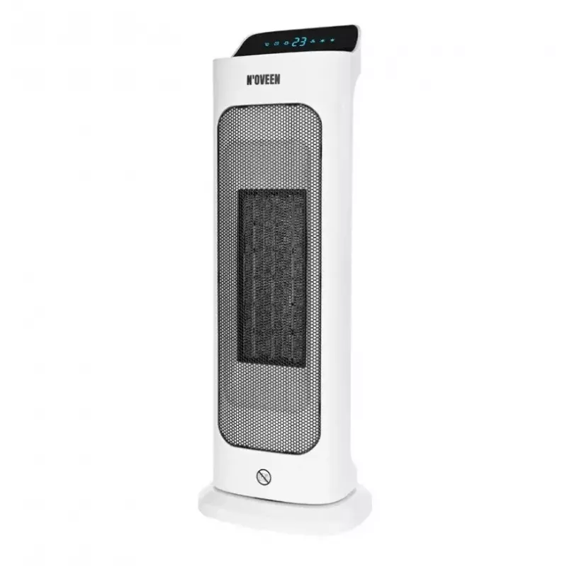 Elektrischer Keramikheizer NOVEEN PTC2000 — 2000 W, einstellbarer Thermostat, LED-Display, Timer, Fernbedienung, weiß