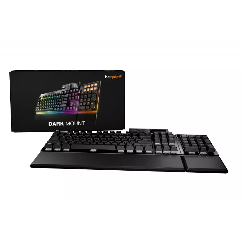 be quiet Dark Mount Silent Linear US ANSI Tastatur Gaming USB QWERTY US Englisch Schwarz