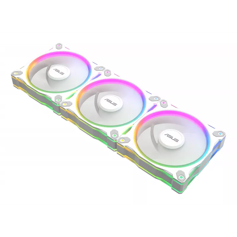 Gehäuselüfter ASUS Prime MR120 ARGB Weiß 120 mm, 1600 U/min, PWM, Gleitlager, 58 CFM