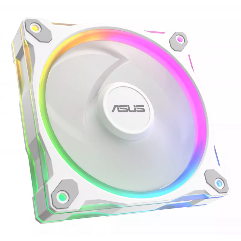 Gehäuselüfter ASUS Prime MR120 ARGB Weiß 120 mm, 1600 U/min, PWM, Gleitlager, 58 CFM