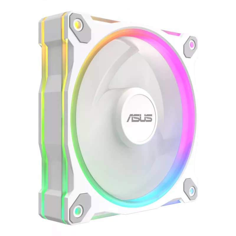 Gehäuselüfter ASUS Prime MR120 ARGB Weiß 120 mm, 1600 U/min, PWM, Gleitlager, 58 CFM