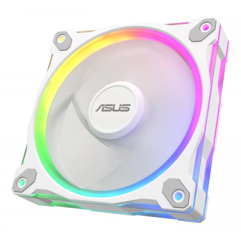 Gehäuselüfter ASUS Prime MR120 ARGB Weiß 120 mm, 1600 U/min, PWM, Gleitlager, 58 CFM