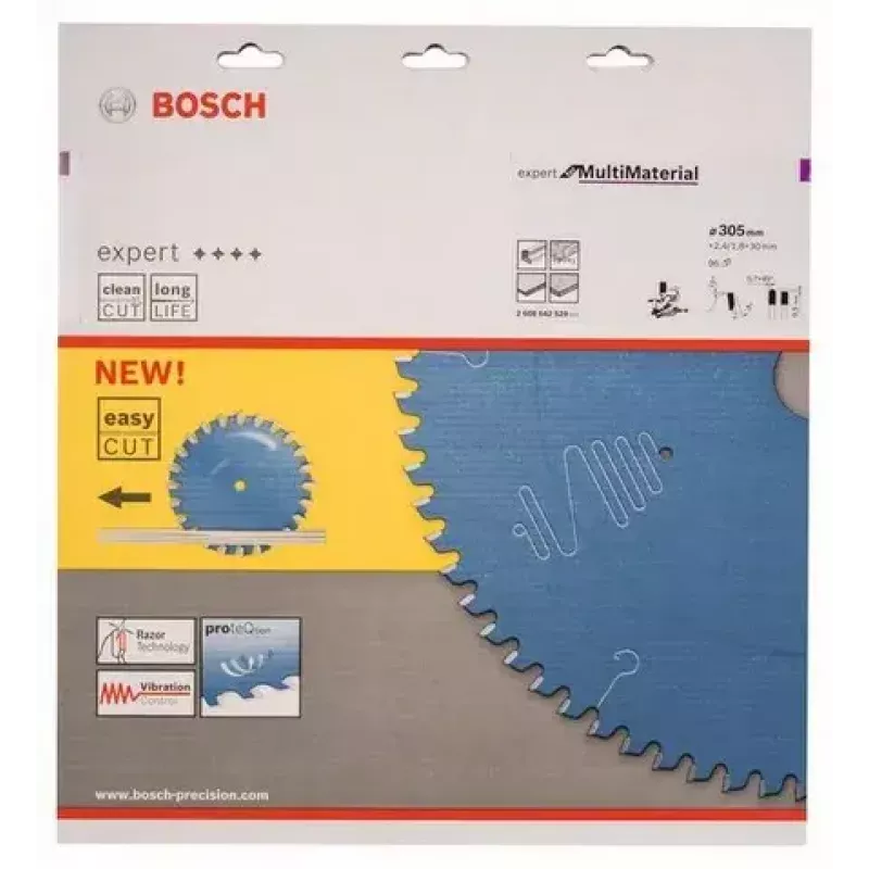Bosch 2608642529 Expert for Multi Material Kreissägeblatt, 305 mm, 30 mm Bohrung, 96 Zähne