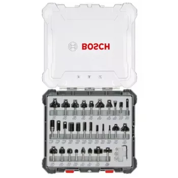 Bosch 2607017474 Fräser-Set, 30-teilig, 6 mm Schaft