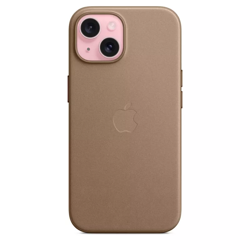 Apple FineWoven Case mit MagSafe iPhone 15 Taupe