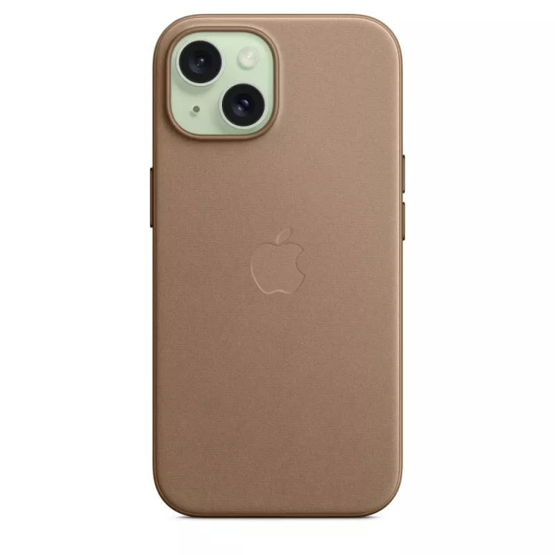 Apple FineWoven Case mit MagSafe iPhone 15 Taupe