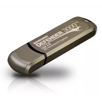Kanguru Defender 3000™ SuperSpeed USB 3.0 | Sicherer USB-Stick | FIPS 140-3 Level 3 beantragt, FIPS 140-2 Level 3 zertifiziert | AES-XTS 256-Bit-Hardwareverschlüsselung | TAA-konform