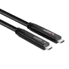 Lindy 10m USB 3.2 Gen 1 und DP 1.4 Typ C Hybridkabel, 10 m, USB C, USB C, USB 3.2 Gen 1 (3.1 Gen 1), schwarz