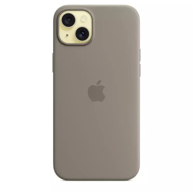 Apple Silicone Case mit MagSafe iPhone 15 Plus Lehmfarbe