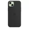 Apple Silicone Case mit MagSafe iPhone 15 Plus Schwarz