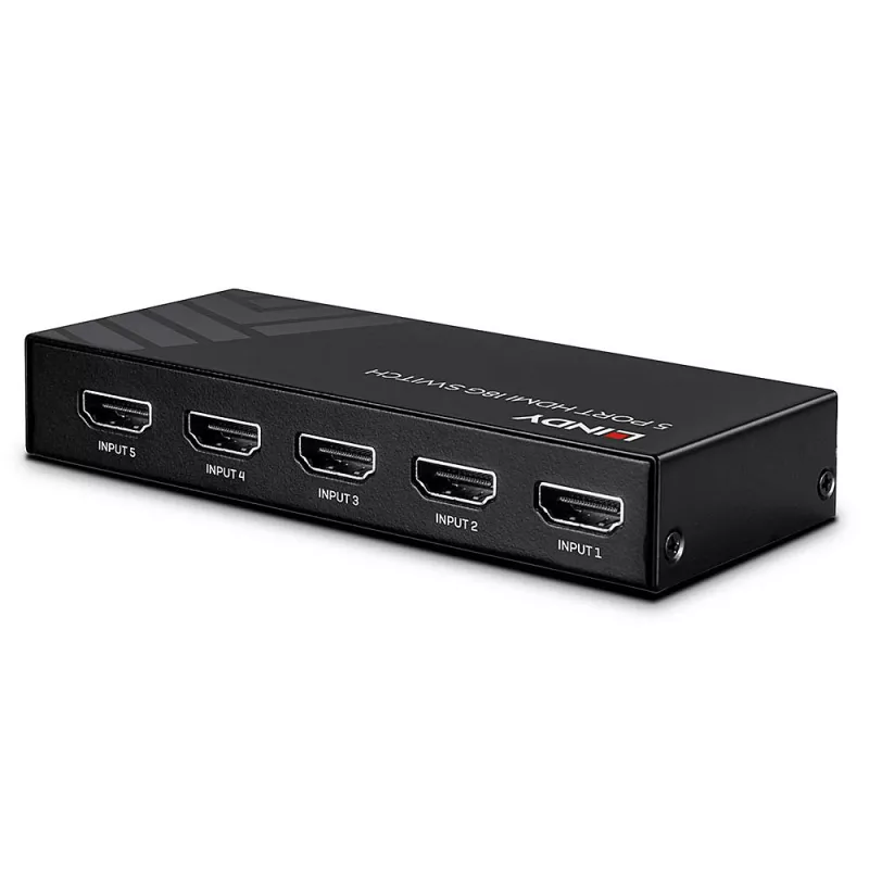 Lindy 38233 5-Port-HDMI-2.0-18G-Switch, 5x HDMI, Desktop