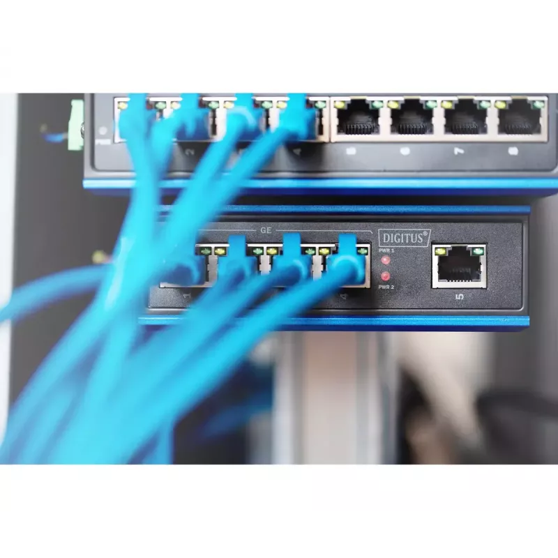 Digitus DN-651118 Industrieller 5-Port-Gigabit-Switch, unmanaged, für Hutschiene