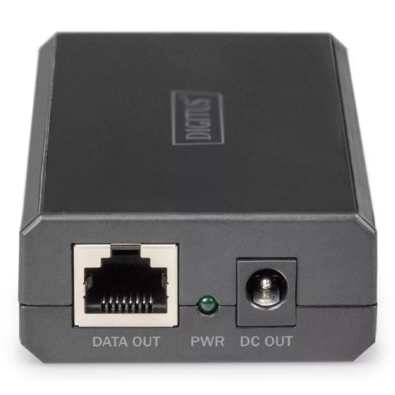 DIGITUS DN-95211 Gigabit-Ethernet-PoE-Splitter, 802.3af/at/bt, 51 W, 10/100/1000 Mbit/s, Schwarz