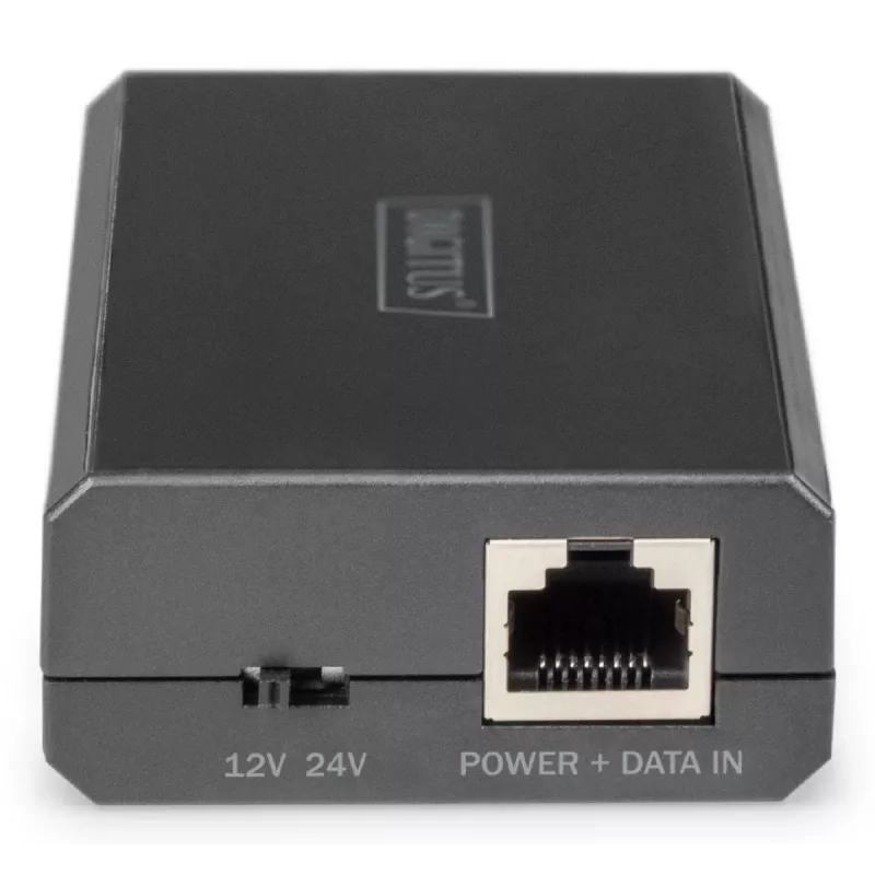 DIGITUS DN-95211 Gigabit-Ethernet-PoE-Splitter, 802.3af/at/bt, 51 W, 10/100/1000 Mbit/s, Schwarz
