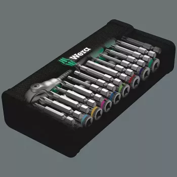 Wera 8100 SA 9 Zyklop Speed-Knarrensatz, zöllig, 1/4 Zoll, 28-tlg.