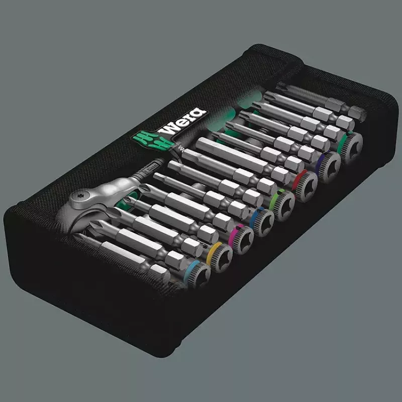 Wera 8100 SA 9 Zyklop Speed-Knarrensatz, zöllig, 1/4 Zoll, 28-tlg.