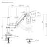 GEMBIRD Verstellbarer Schreibtisch-Display-Montagearm, 17-32 Zoll Schwarz