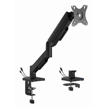 Schreibtisch-Monitorhalterung Gembird MA-DA1U-01 für Bildschirme bis 32 Zoll (81,3 cm), max. 9 kg, VESA 75x75–100x100, schwarz