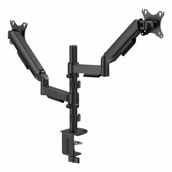 Monitor-Tischhalterung Gembird MA-DA2P-02 für 2 Bildschirme, bis 81,3 cm (32 Zoll), VESA 75x75–100x100, max. Gewicht 9 kg pro Bildschirm, Klemme/Tischdurchführung, schwarz
