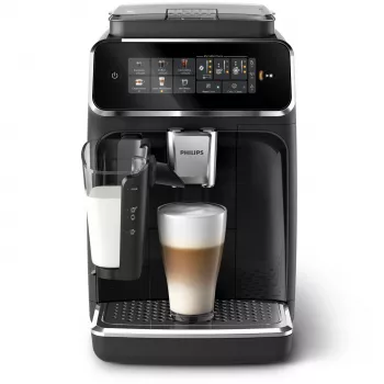 Espressomaschine Philips EP3341/50 vollautomatisch, 1,8 l Wassertank, 275 g Bohnenbehälter, 0,26 l Milchbehälter, 15 bar, Keramikmahlwerk