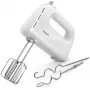 Philips HR3705/00 Daily Collection Handmixer, 300 W, 5 Stufen + Turbo, Rührbesen und Knethaken, 1,2 m Kabel, weiß