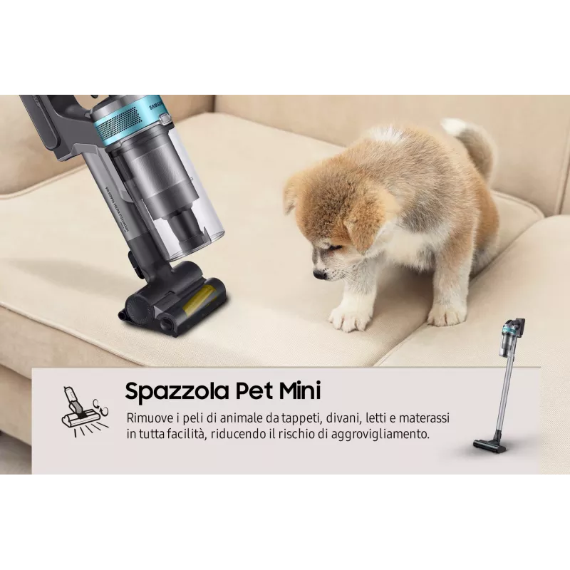Samsung VS20B75AGR1 2-in-1 stick vacuum Batterie Dry Bagless 550 W Schwarz, Mint colour