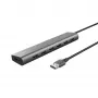 Trust Halyx 24967 USB-Hub mit 7 Ports, USB 3.2 Gen 1, Type-A, 5000 Mbit/s, silber