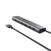 Trust Halyx 24967 USB-Hub mit 7 Ports, USB 3.2 Gen 1, Type-A, 5000 Mbit/s, silber